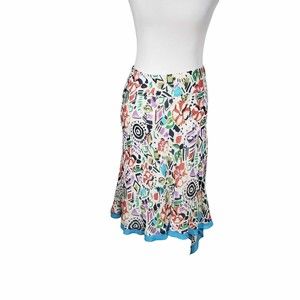 Work to Weekend Woman size 14W Multicolor Knee Length Polyester Skirt